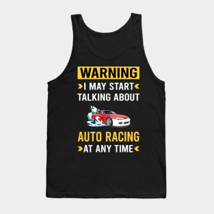 Warning Auto Racing Automotive Autosport Tank Top
